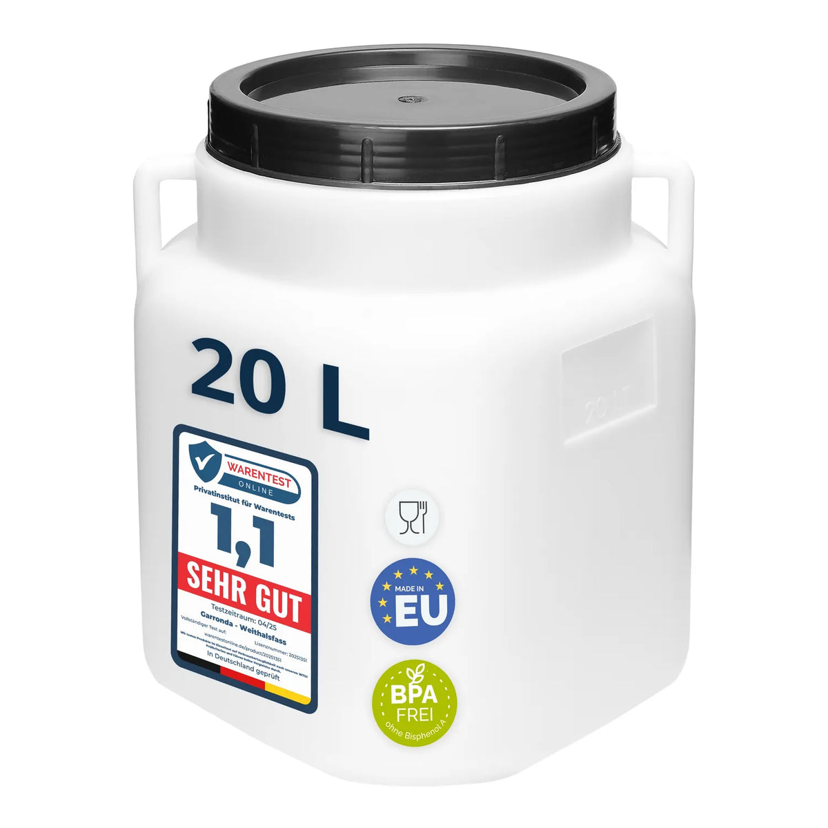 #Farbe_Weiß#Kapazität_20 L
