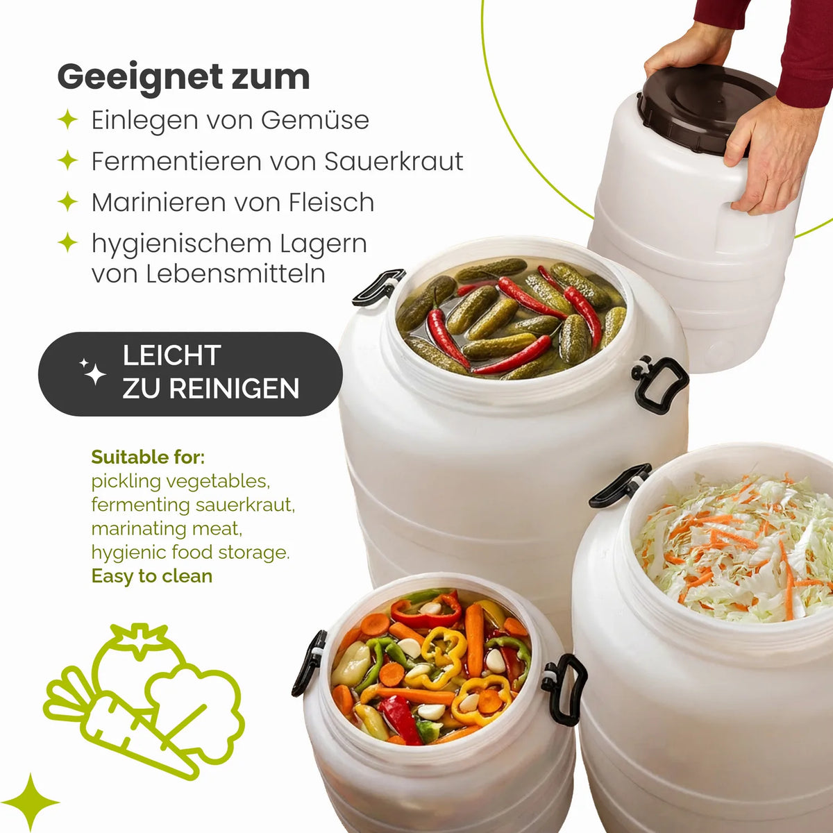 Regentonne Regenfass Weithalsfass für Wasser & Lebensmittel GD-0187