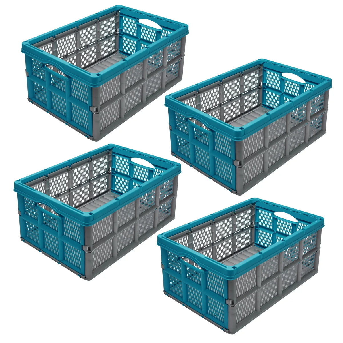 #Farbe_Grau/Türkis#Set_4 Klappboxen