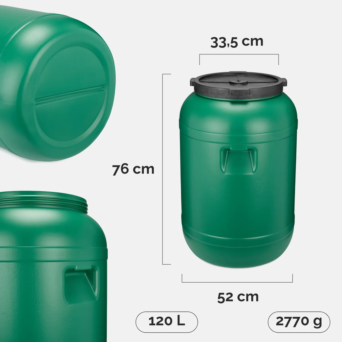 #Farbe_Grün#Kapazität_120 L