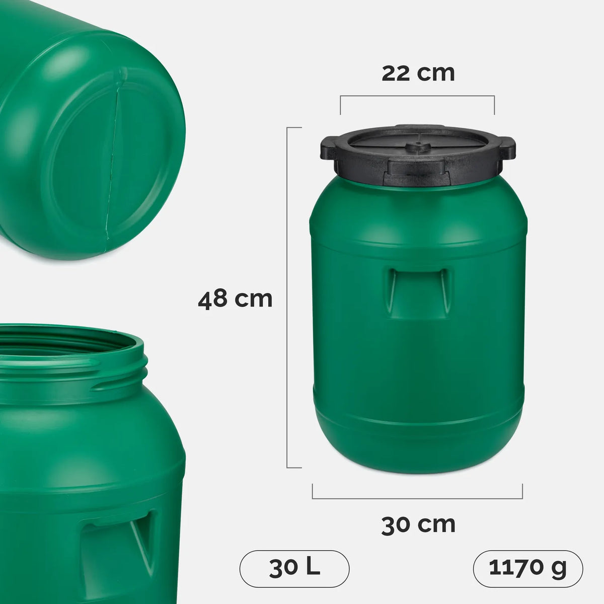 #Farbe_Grün#Kapazität_30 L