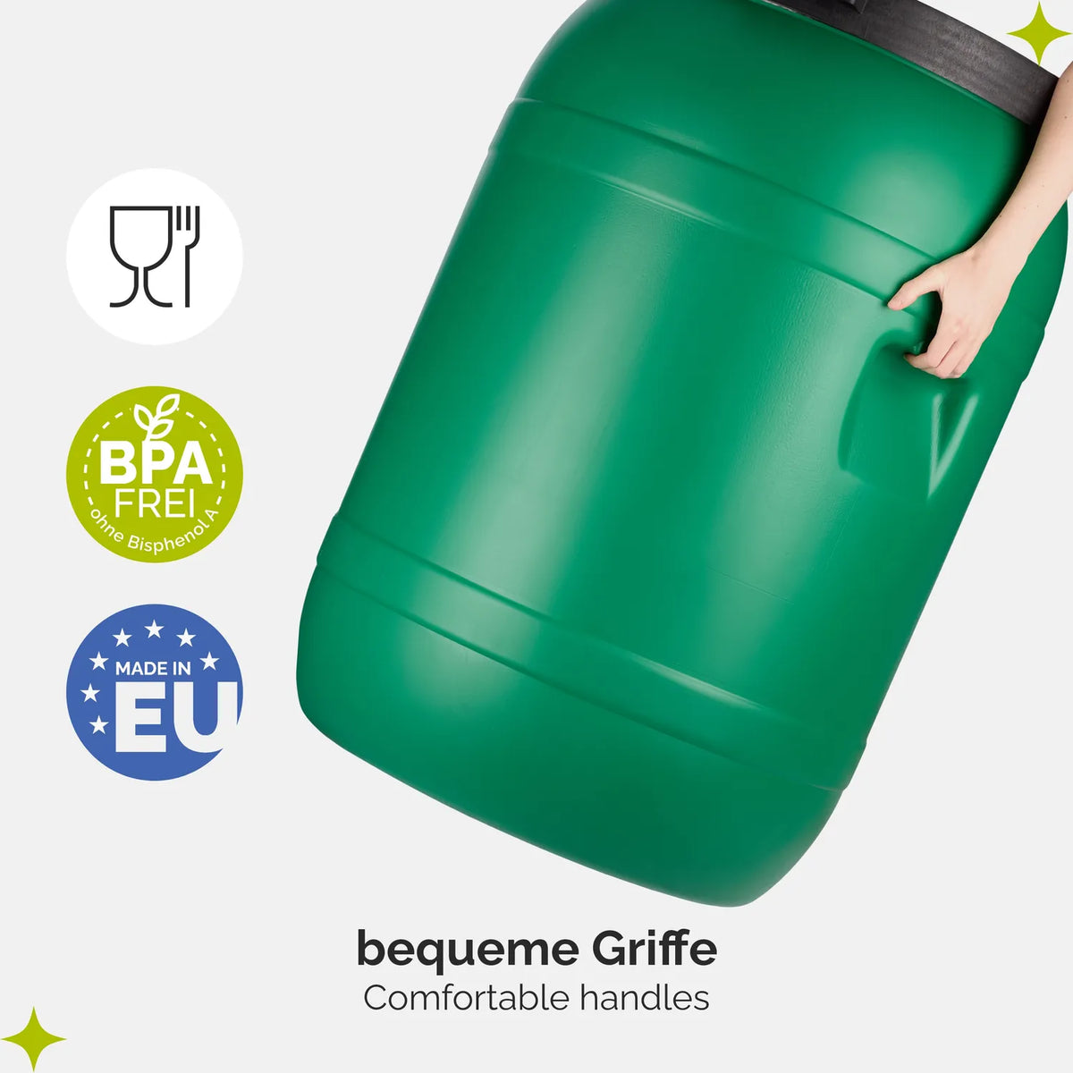 #Farbe_Grün mit Hahn#Kapazität_220 L