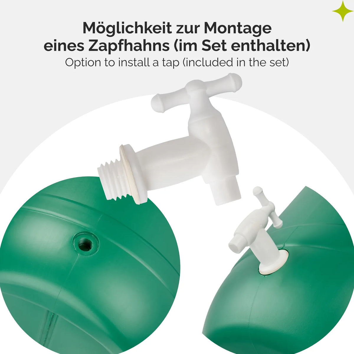 #Farbe_Grün mit Hahn#Kapazität_250 L