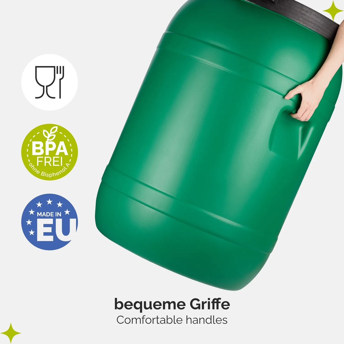 #Farbe_Grün mit Hahn#Kapazität_250 L