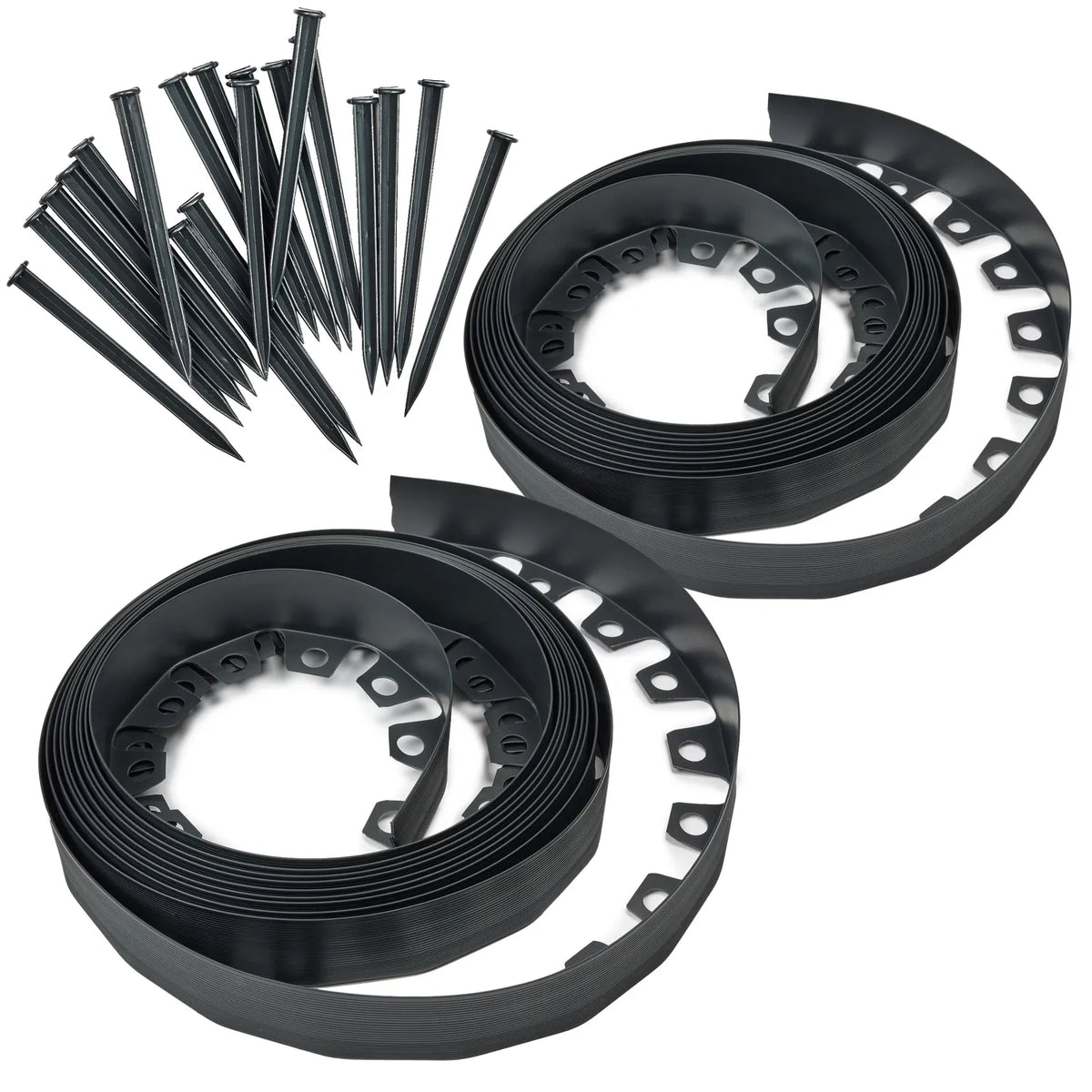 #Farbe_Schwarz#Größe_20 m x 6 cm mit 40 Befestigungsnägel