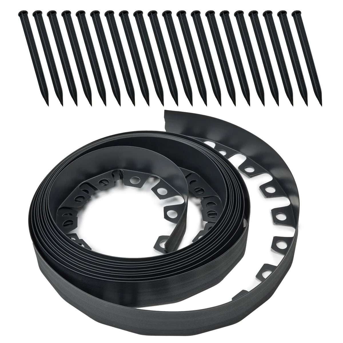 #Farbe_Schwarz#Größe_10 m x 6 cm mit 20 Befestigungsnägel