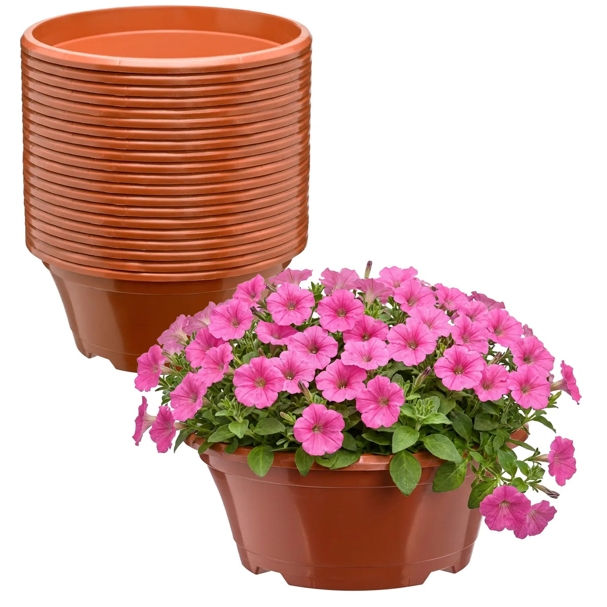 #Größe_Ø 22,5 x 9 cm (2L)#Set_20 Töpfe#Farbe_Terrakotta