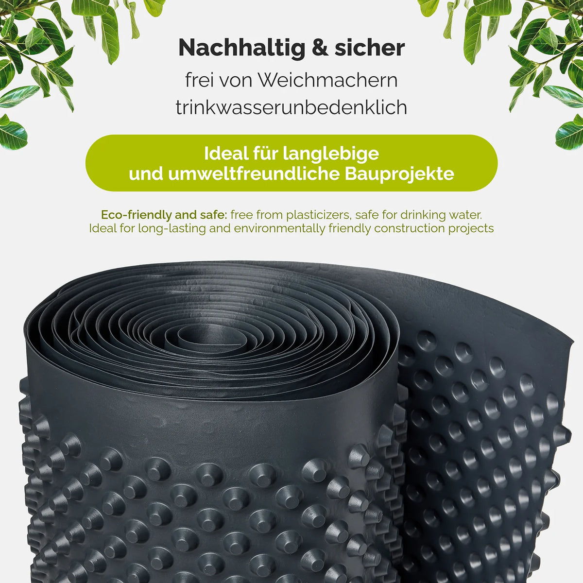 HDPE Noppenfolie zur Bauwerksabdichtung Baufolie für Mauerschutz GD-0160