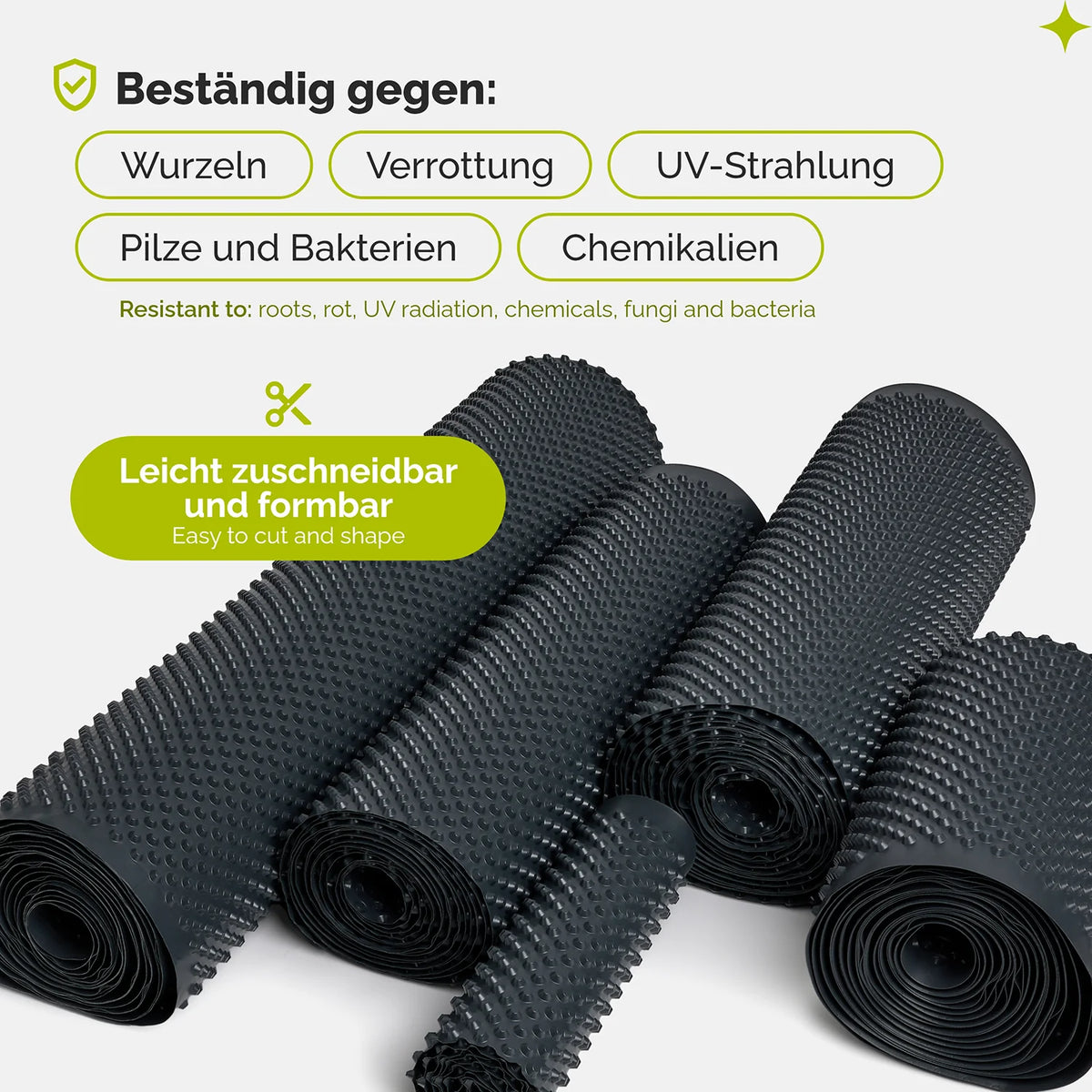 HDPE Noppenfolie zur Bauwerksabdichtung Baufolie für Mauerschutz GD-0160