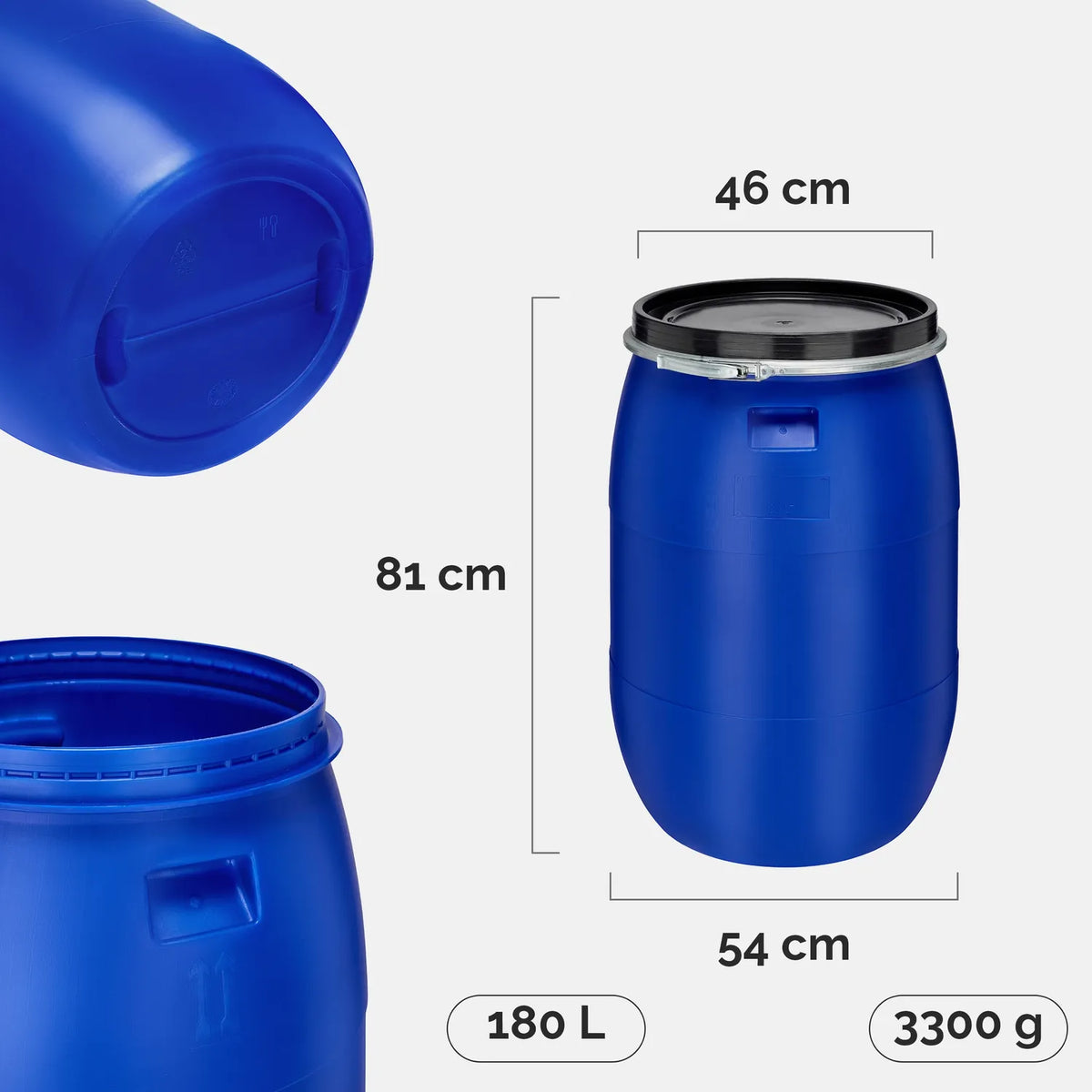 #Farbe_Blau#Kapazität_180 L