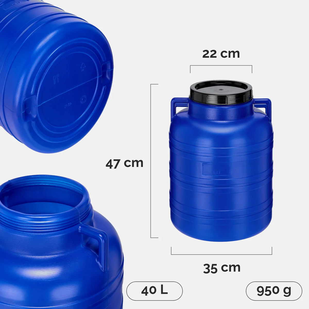 #Farbe_Blau#Kapazität_40 L