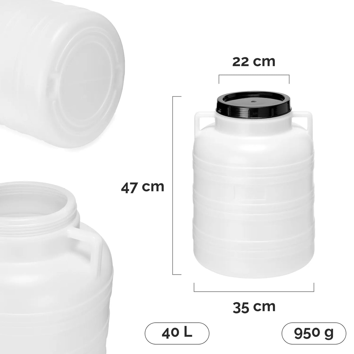 #Farbe_Weiß#Kapazität_40 L