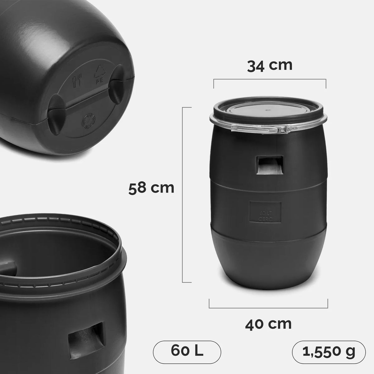 #Farbe_Schwarz#Kapazität_60 L