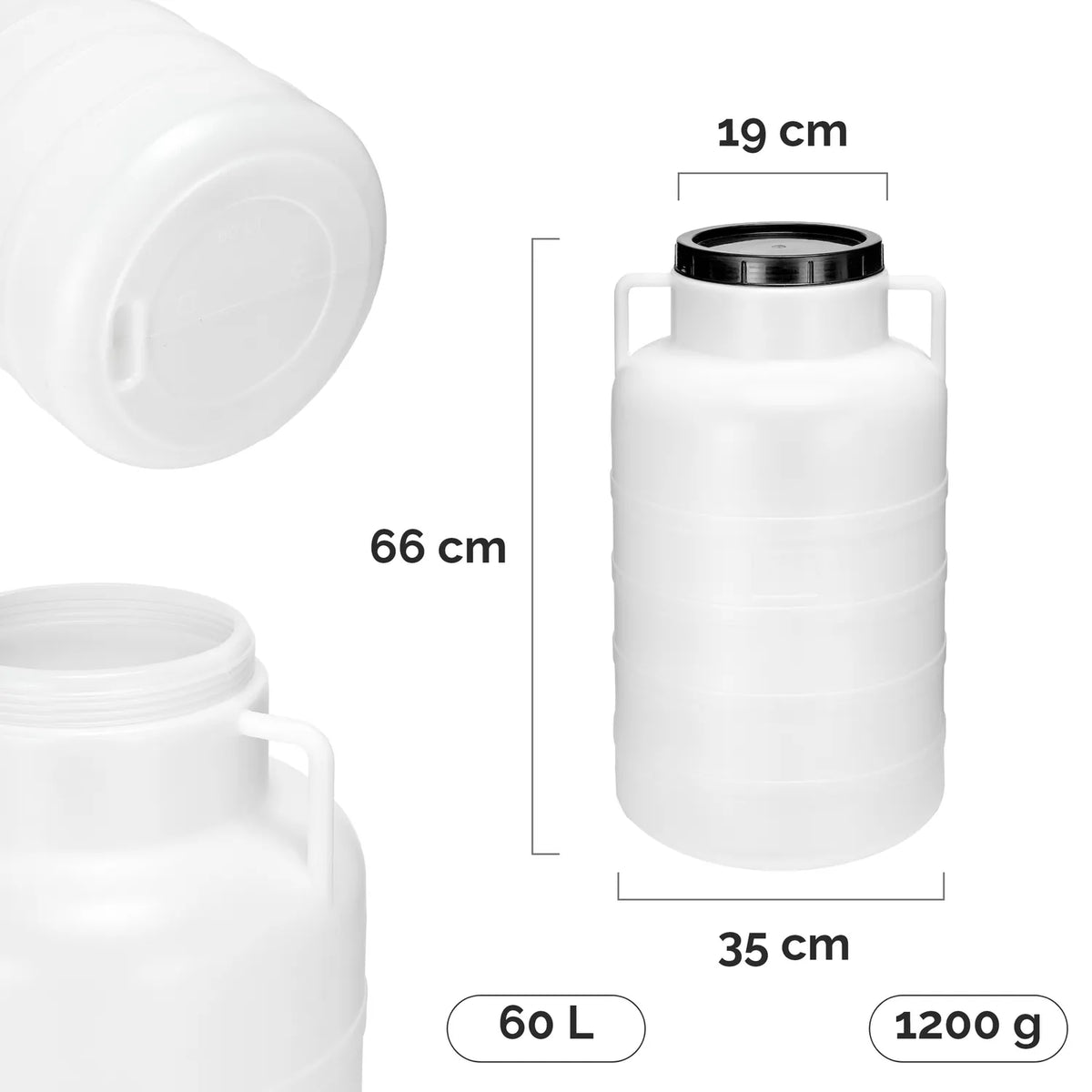 #Farbe_Weiß#Kapazität_60 L Twist-Off