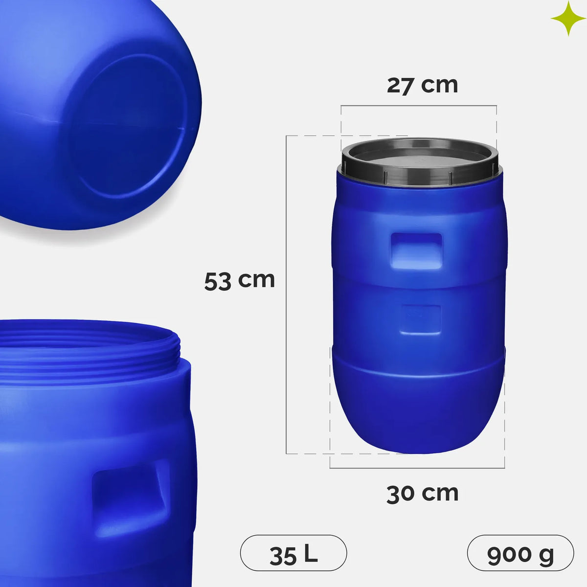 #Farbe_Blau#Kapazität_35 L