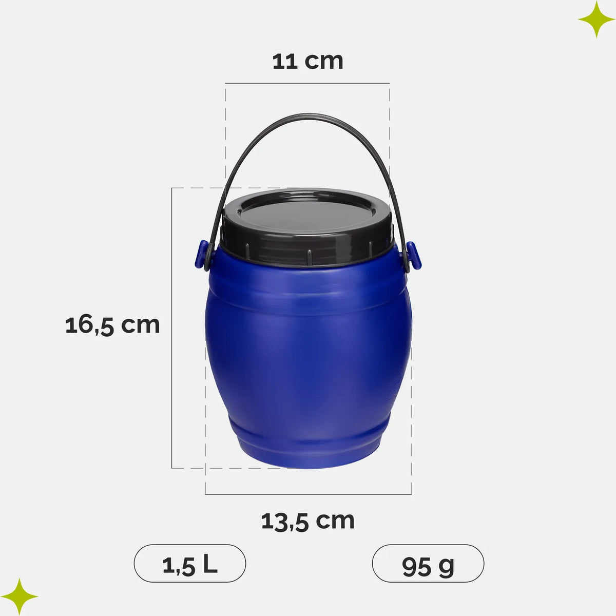 #Farbe_Blau#Kapazität_1.5 L