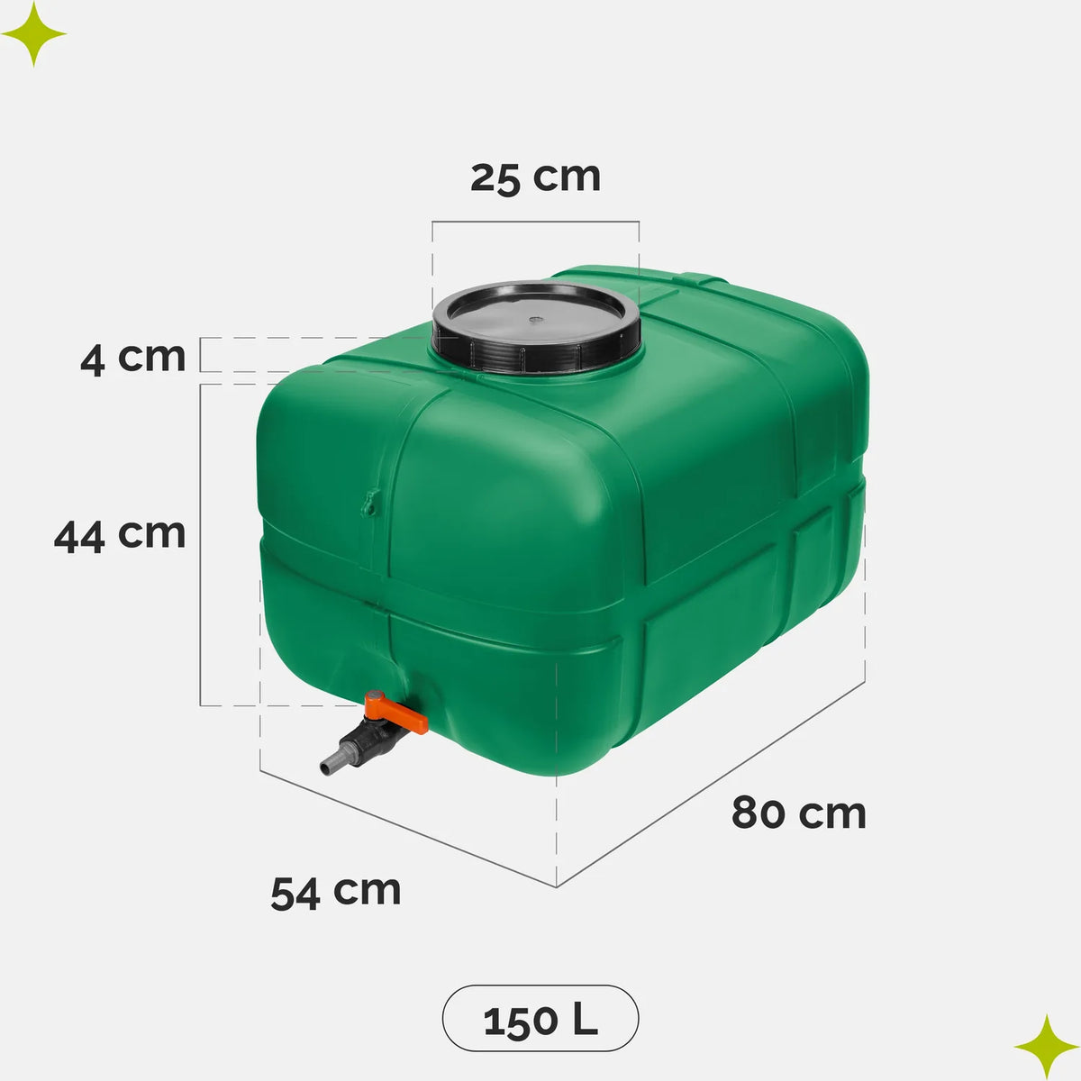 #Farbe_Grün#Kapazität_150 L