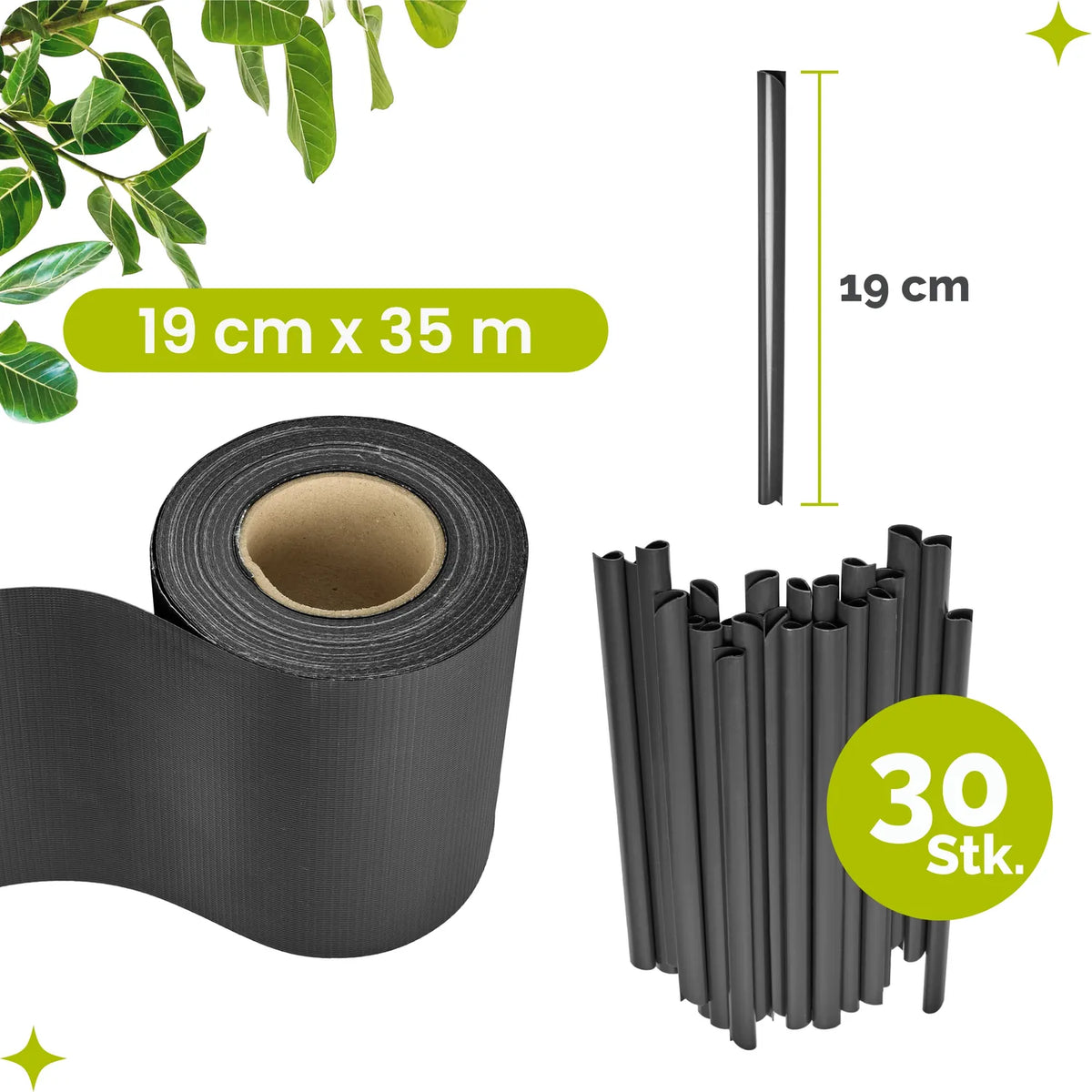 #Farbe_Antrazit RAL7016#Größe_19 cm x 35 m