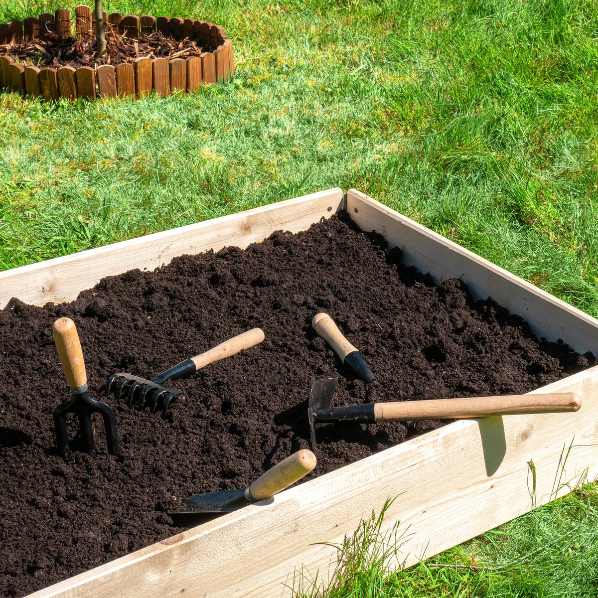 Mini-Gartengabel mit Buchenholzgriff für den Garten Blumengabel GD-0005