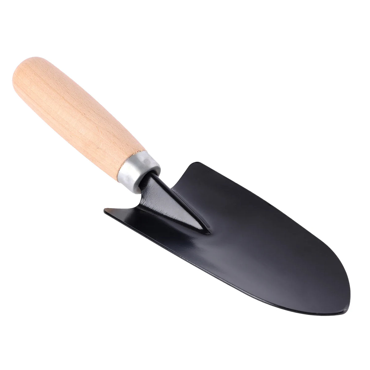 Blumenkelle Gartenschaufel zu Bepflanzung Handschaufel spitz Pflanzkelle mit Holzgriff, Länge: 27 cm